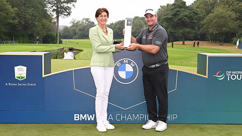 Ryan Fox gewinnt als erster Neuseeländer die BMW PGA Championship.