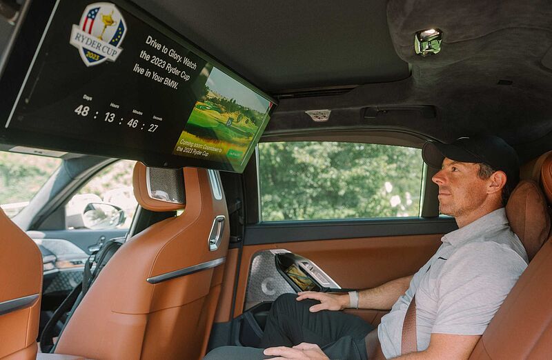 Im BMW führen alle Wege nach Rom: Ryder Cup Live-Übertragung im BMW i7 und weiteren Modellen.
