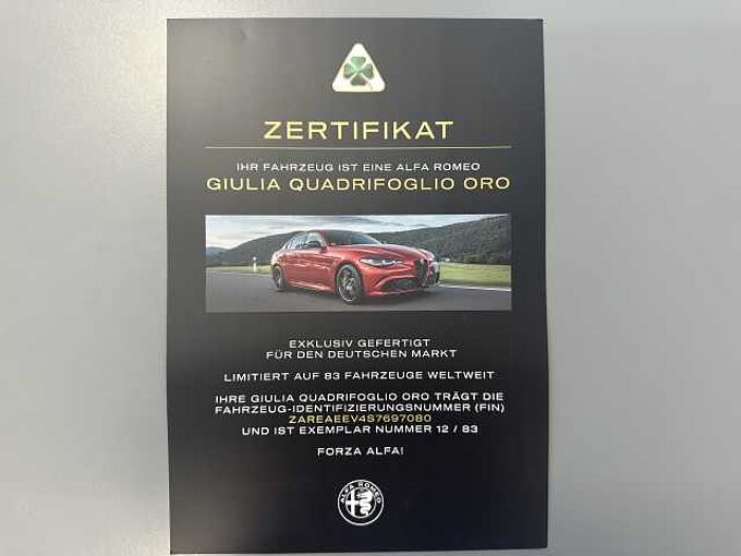 Alfa Romeo Giulia 2.9 V6 Bi-Turbo Quadrifoglio ORO 12/83