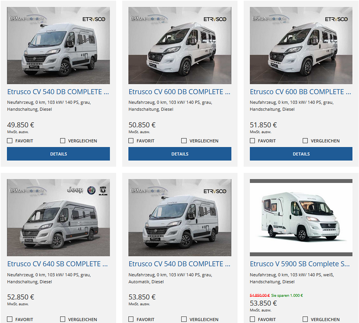 Unsere Wohnmobile von groß bis klein. error_file_does_not_exist
