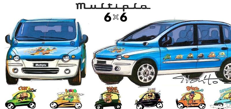 Zum 25. Geburtstag des Fiat Multipla: Stellantis Heritage präsentiert Einzelstück im Comic-Stil